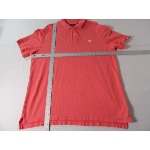 Chaps Mens XL Polo Shirt Coral Bright Orange Short Sleeve Casual Golf Vacay Prep - Picture 6 of 11